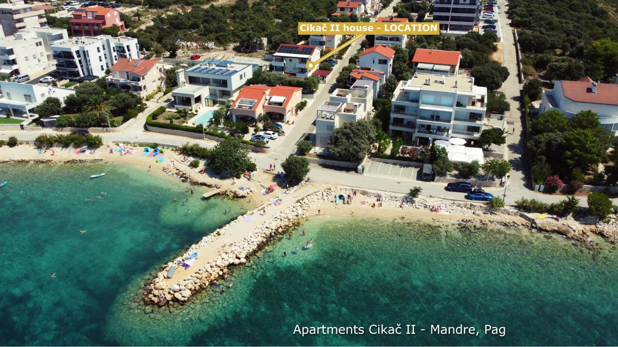 Apartments Cikac II - Modern Apartments By The Beach Mandre Exteriér fotografie